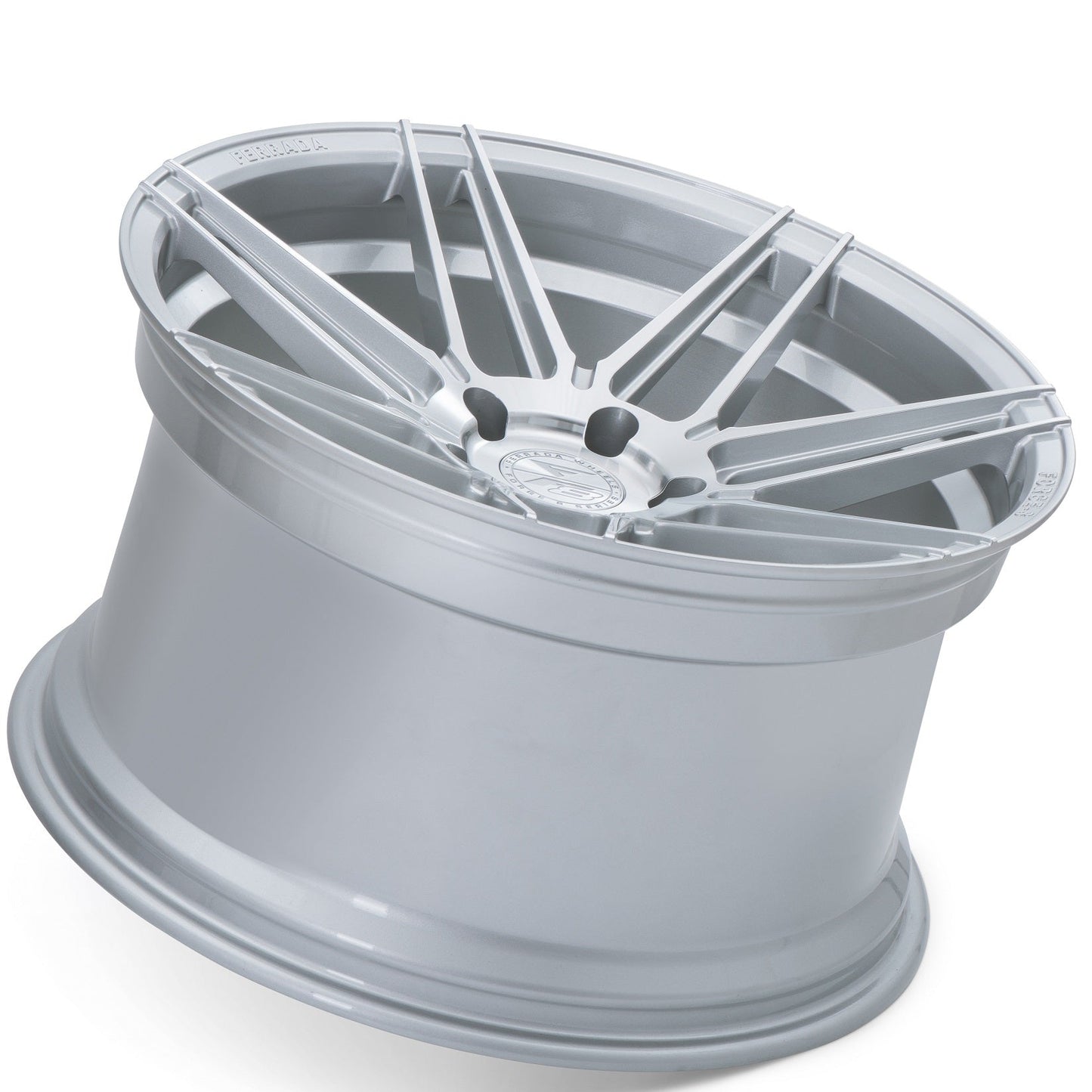 20" (Full Staggered Set) Ferrada F8-FR6 20x9 20x10.5 Machine Silver Wheels-C-Dub Tech