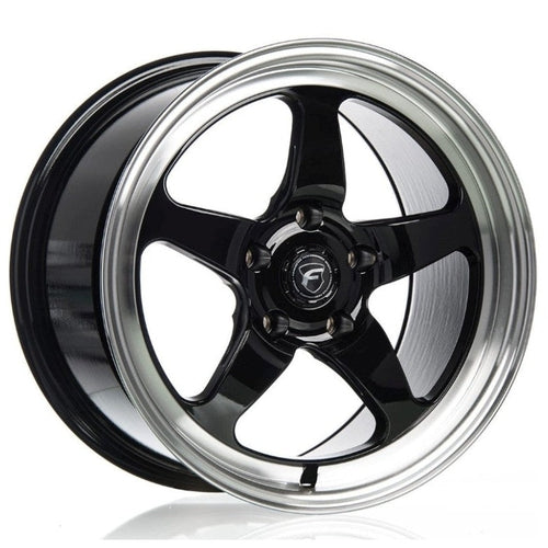 Forgestar D5 Drag Wheel 17x7 5x114.3 06mm Gloss Black w/ Machined Lip