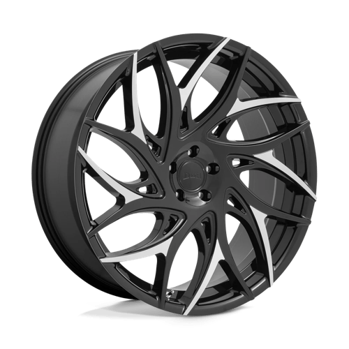 DUB S259 G.O.A.T. Wheel, 24x10.0 +25 Offset 5x139.7, Gloss Black With Machined Spokes - S2592400B4+25