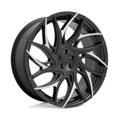 DUB S259 G.O.A.T. Wheel, 24x10.0 +25 Offset 5x139.7, Gloss Black With Machined Spokes - S2592400B4+25