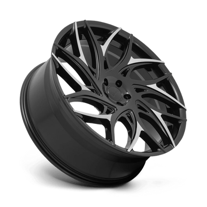 DUB S259 G.O.A.T. Wheel, 24x10.0 +25 Offset 5x139.7, Gloss Black With Machined Spokes - S2592400B4+25