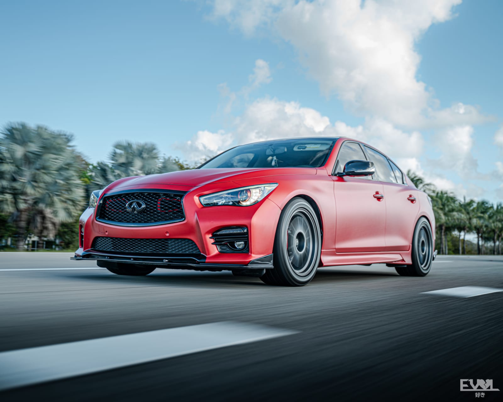 2016-2020+ Infiniti Q50 Red Sport BIG MOUTH Ram Air Intake Snorkel-C-Dub Tech