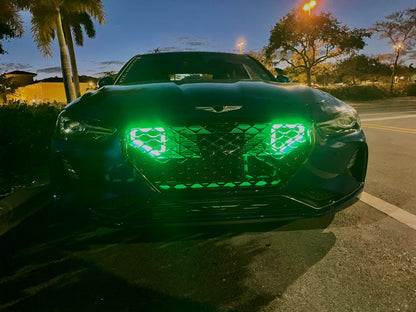 2017-2021 Genesis G70 3.3T Dual BIG MOUTH "LIT KIT" Ram Air Intake Snorkels-C-Dub Tech