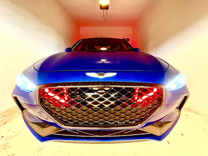 2017-2021 Genesis G70 3.3T Dual BIG MOUTH "LIT KIT" Ram Air Intake Snorkels-C-Dub Tech