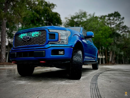 2018-2020 Ford F-150 and 2021-2022 Ford F-150 Raptor Dual BIG MOUTH "LIT KIT" Ram Air Intake Snorkels-C-Dub Tech