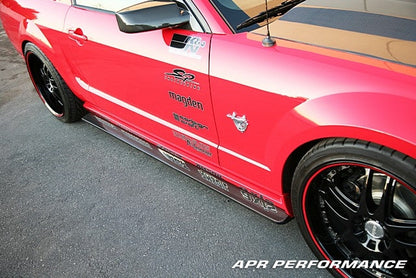 APR Performance Carbon Fiber Side Rocker Extensions Mustang - FS-204018-C-Dub Tech