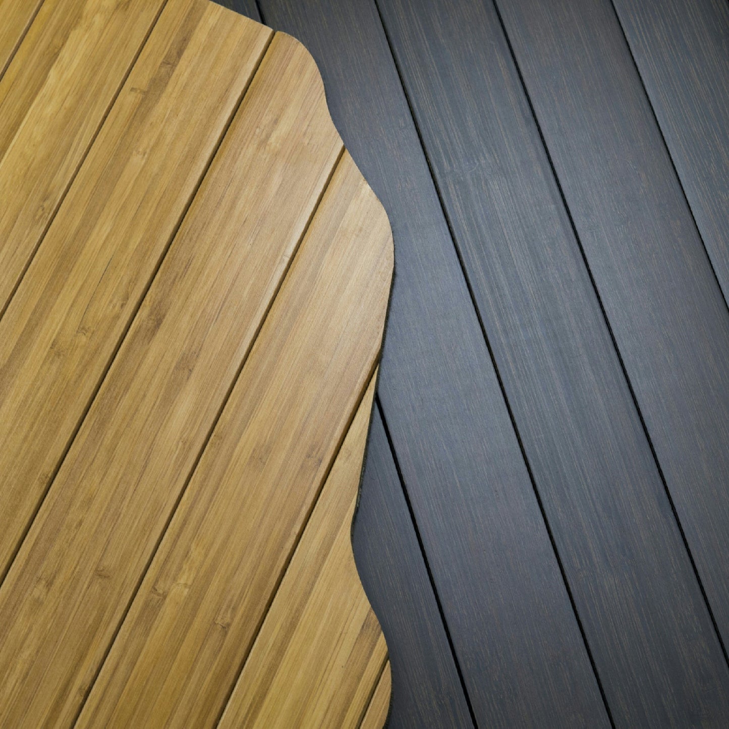 SICKSPEED BAMBOO TRUNK FLOOR MAT CUSTOM CUT DARK MAHOGANY & WALNUT FLOORMATS