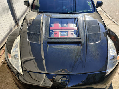 CMST Tuning Carbon Fiber Hood with Tempered Glass for Nissan 370Z Z34 Fairlady Z