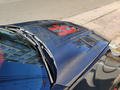 CMST Tuning Carbon Fiber Hood with Tempered Glass for Nissan 370Z Z34 Fairlady Z