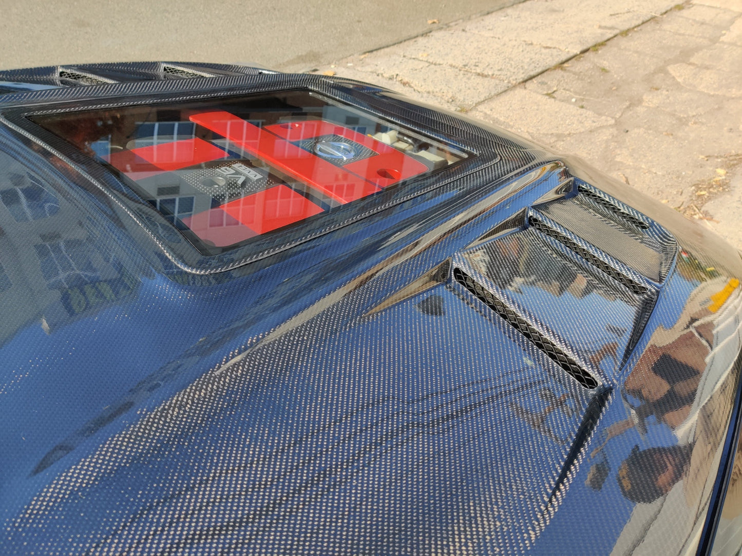 CMST Tuning Carbon Fiber Hood with Tempered Glass for Nissan 370Z Z34 Fairlady Z