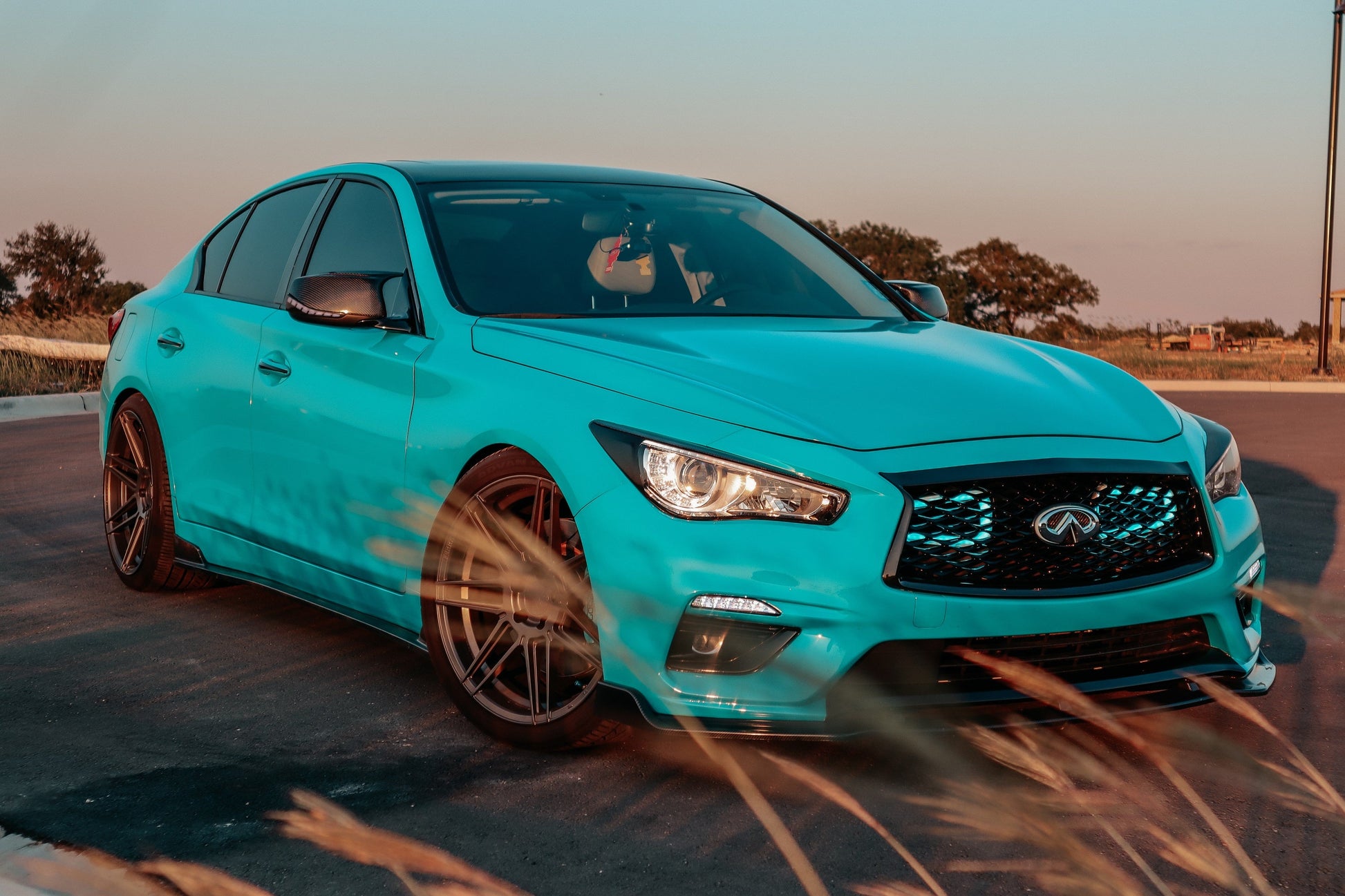 2016-2020+ Infiniti Q50 RedSport BIG MOUTH "LIT KIT" Ram Air Intake Snorkels-C-Dub Tech