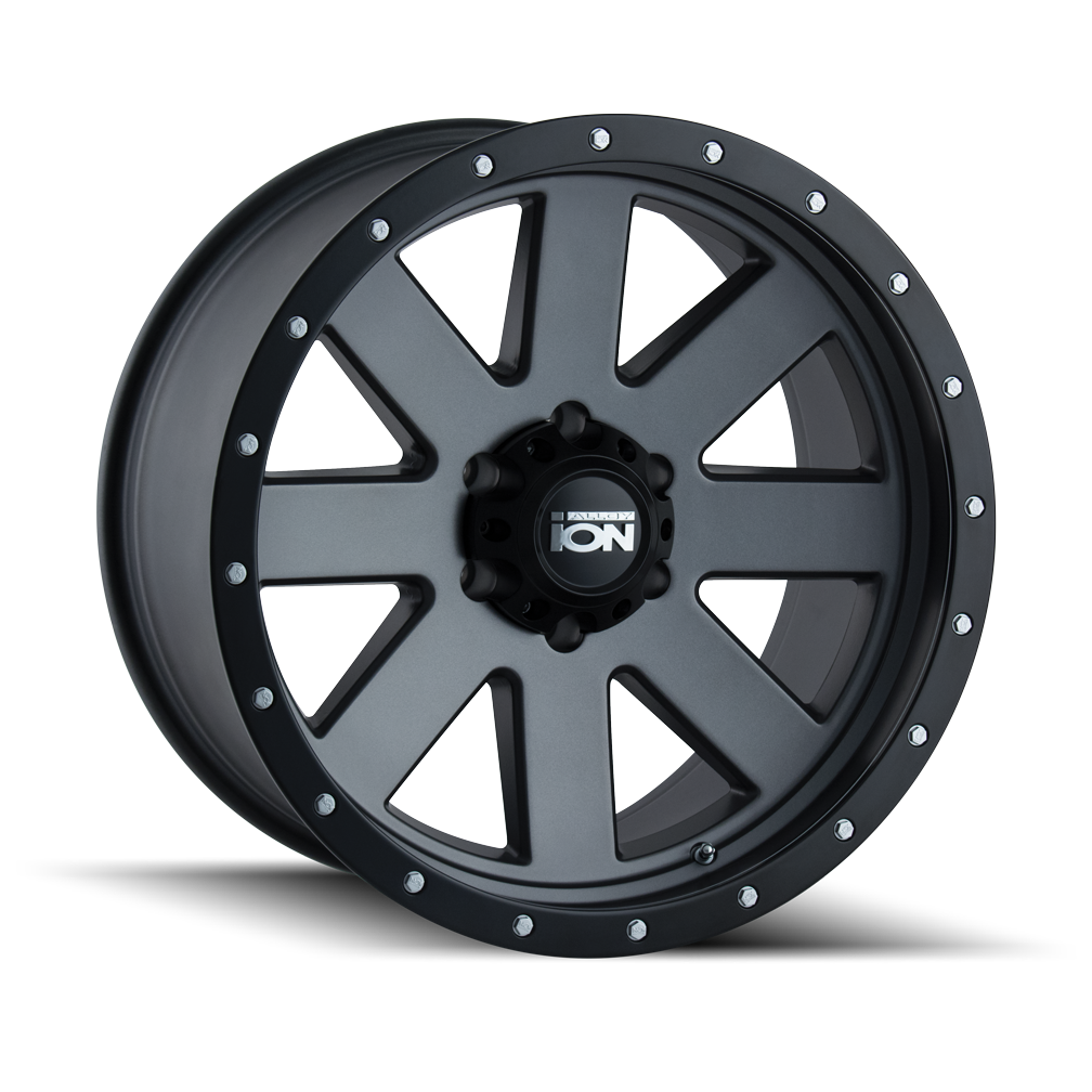ION 134 18X9 18 8x165.1 MATTE GUNMETAL/BLACK BEADLOCK