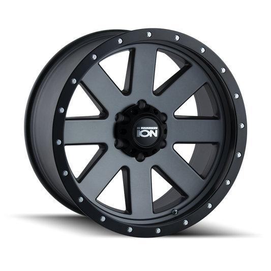 ION 134 18X10 -19 8x170 MATTE GUNMETAL/BLACK BEADLOCK