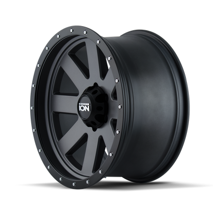 ION 134 18X9 0 5x127 MATTE GUNMETAL/BLACK BEADLOCK
