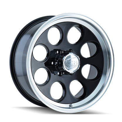 ION 171 17X9 0 8x170 BLACK/MACHINED