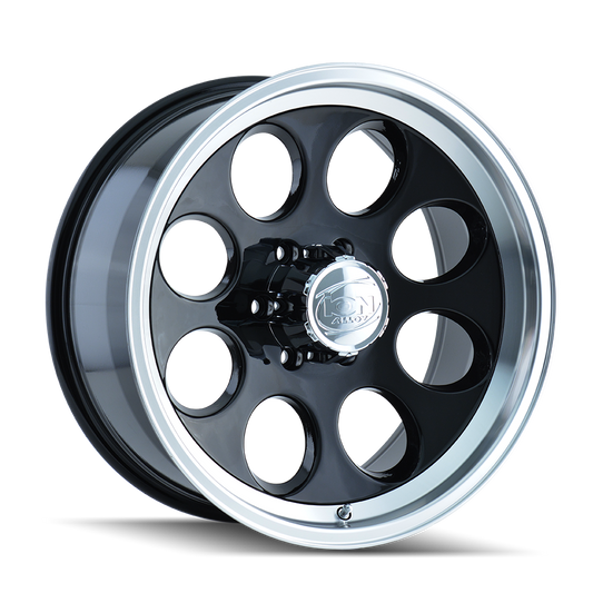 ION 171 17X9 0 8x170 BLACK/MACHINED