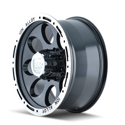 ION 174 17X9 0 8x170 BLACK/MACHINED