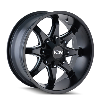 ION 181 18X9 -12 5x139.7/5x150 SATIN BLACK/MILLED SPOKES