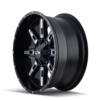 ION 184 20X9 0 6x135/6x139.7 SATIN BLACK/MILLED SPOKES