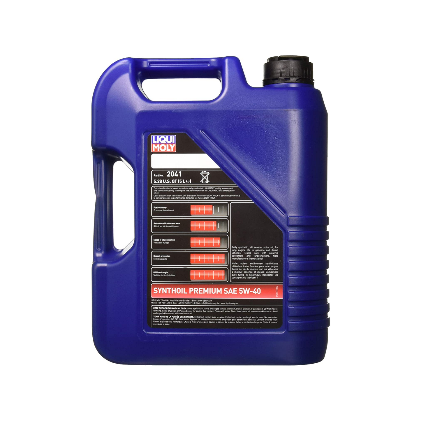 Liqui Moly Full Synthetic Synthoil Premium 5W-40 Motor Oil - 5 Liter