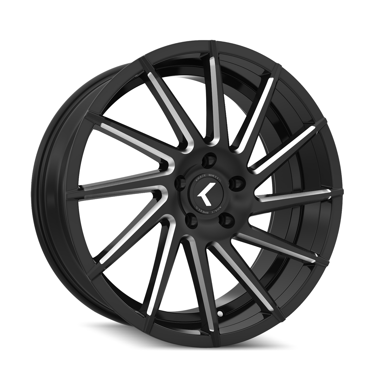 KRAZE SPINNER KR181 18x8 5x114.3  40 74.1 BLACK/MILLED