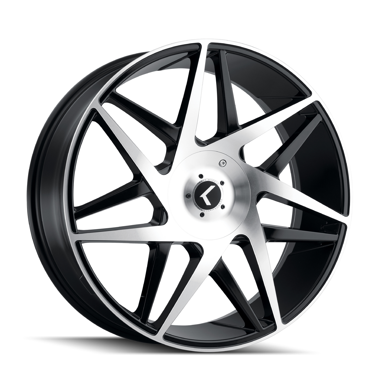 KRAZE PHASE KR192 20x8.5 5x112 5x114.3 38 72.62 BLACK/MACHINED FACE