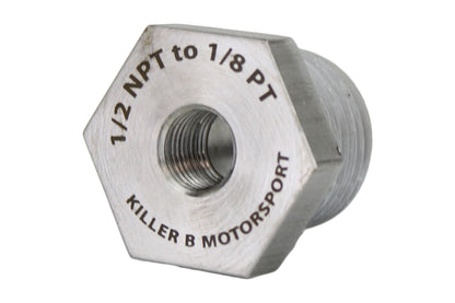Killer B Oil Temperature Sensor Adapter 1/2NPT to 1/8PT | NPTPT