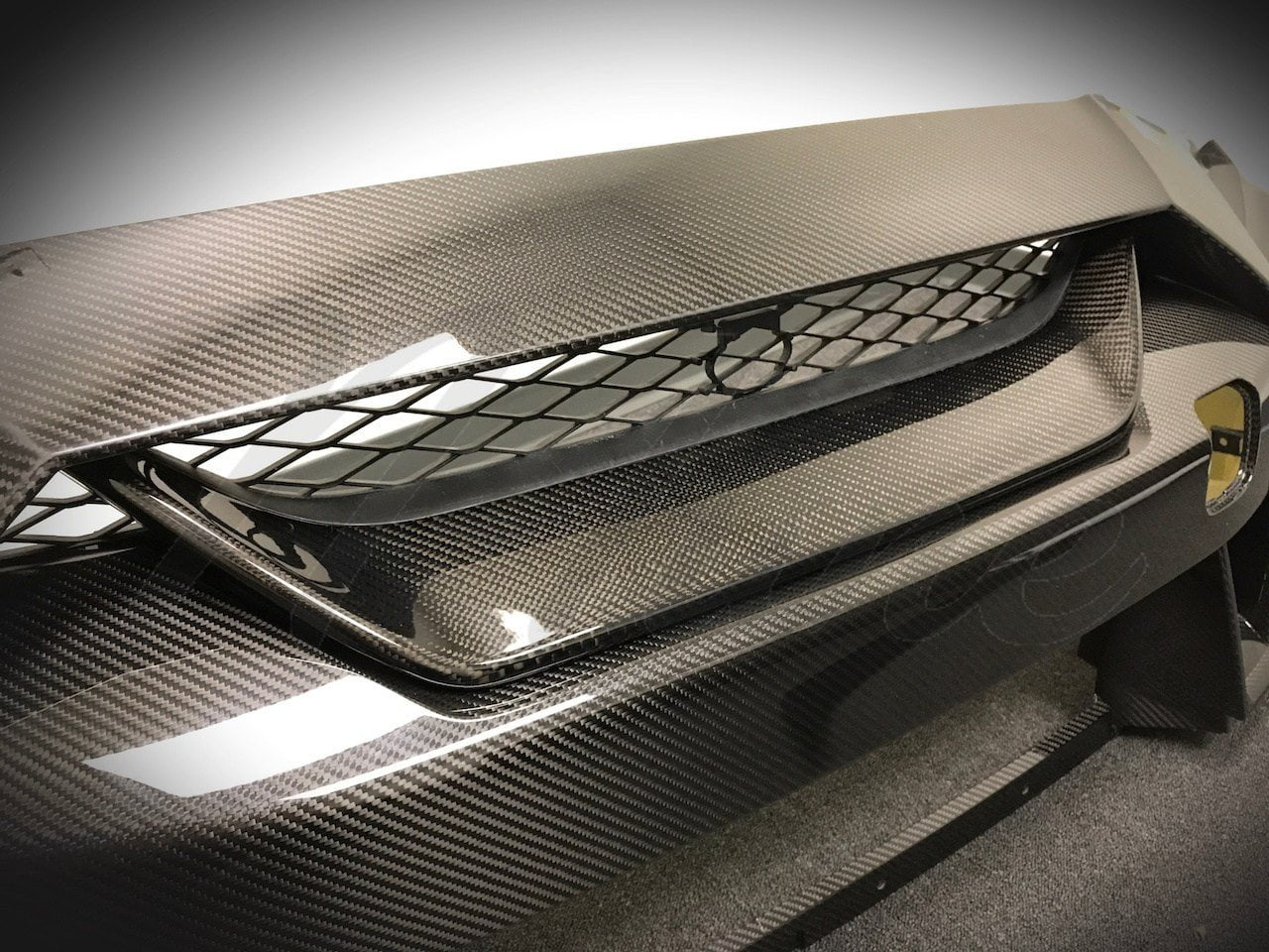 N-Tune Front Bumper Grille Insert (CF): 2017+ Nissan R35 GTR