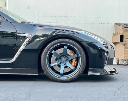 N-Tune Spec T Front Splitter w/ Brake Duct (CF):2017-2022 NISSAN R35 GTR