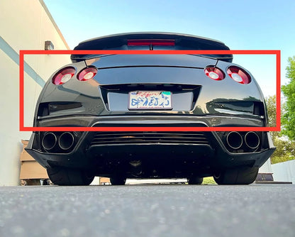 N-Tune Spec T Rear Bumper Cover (FRP):2017-2022 NISSAN R35 GTR