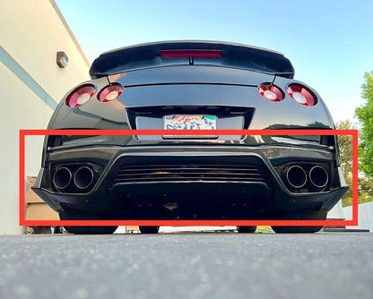 N-Tune Spec T Rear Bumper Lower Cover (CF):2017-2022 NISSAN R35 GTR