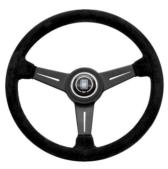 Nardi Classic - 360mm (Black Suede / Black Spoke w/ Black Stitching)
