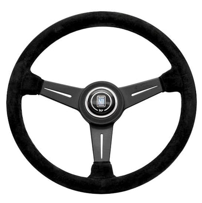 Nardi Classic - 360mm (Black Suede / Black Spoke w/ Black Stitching)