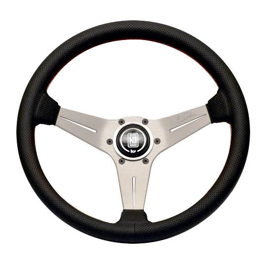 Nardi Sport Rally (Deep Corn) - 330mm (Silver / Black Suede / Red Stitch)