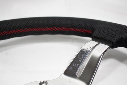 Nardi Deep Corn Sport Rally - 330mm (Black Perforated Leather / Polished Spokes)