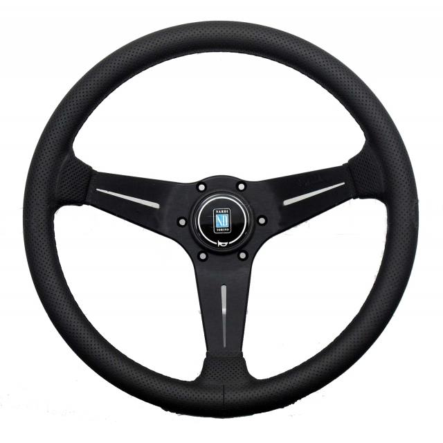 Nardi Sport Rally (Deep Corn) - 350mm (Black / Black Perf Leather / Black Stitch)