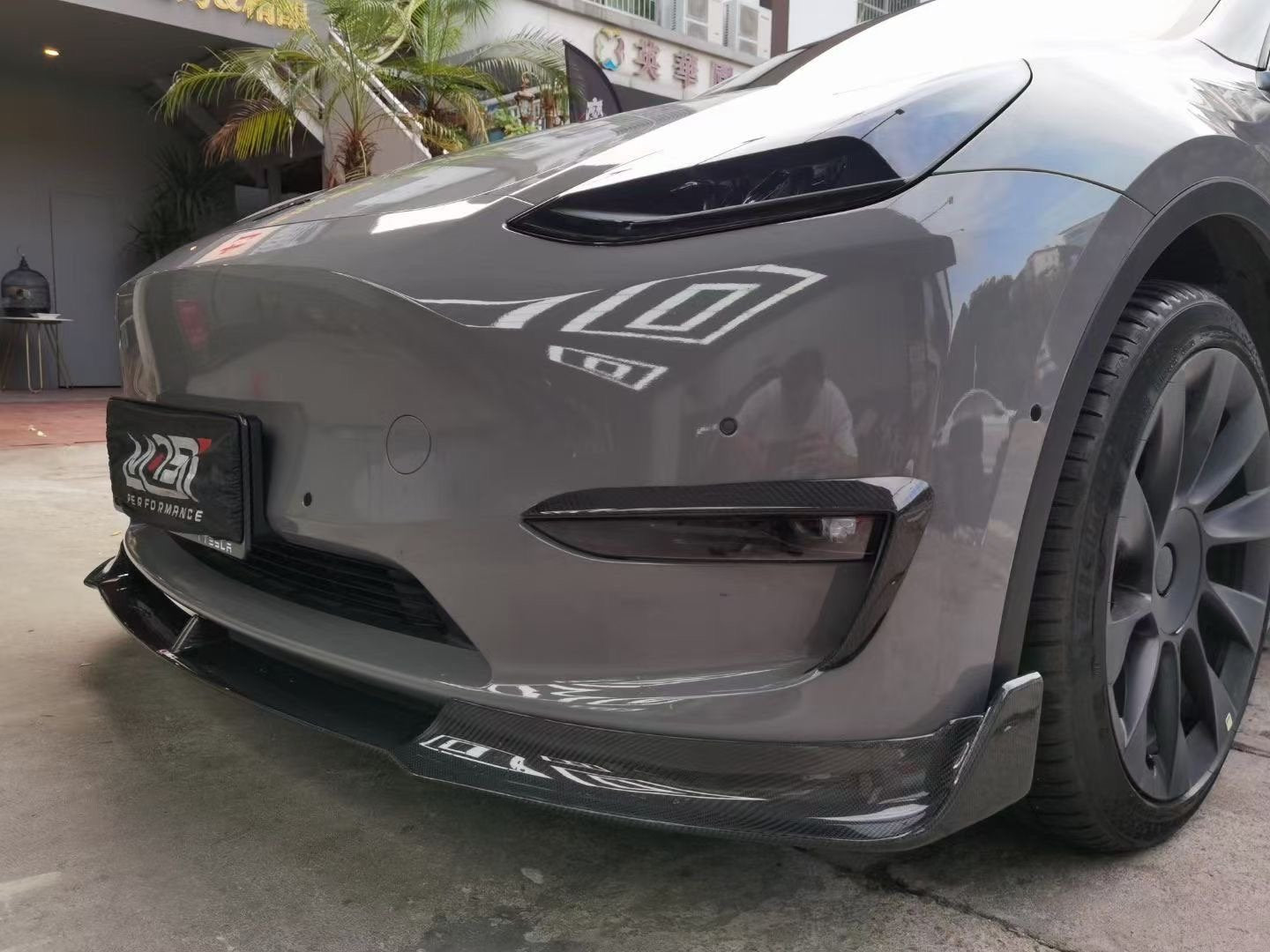 CMST Tuning Carbon Fiber Front Lip Ver.1 for Tesla Model Y