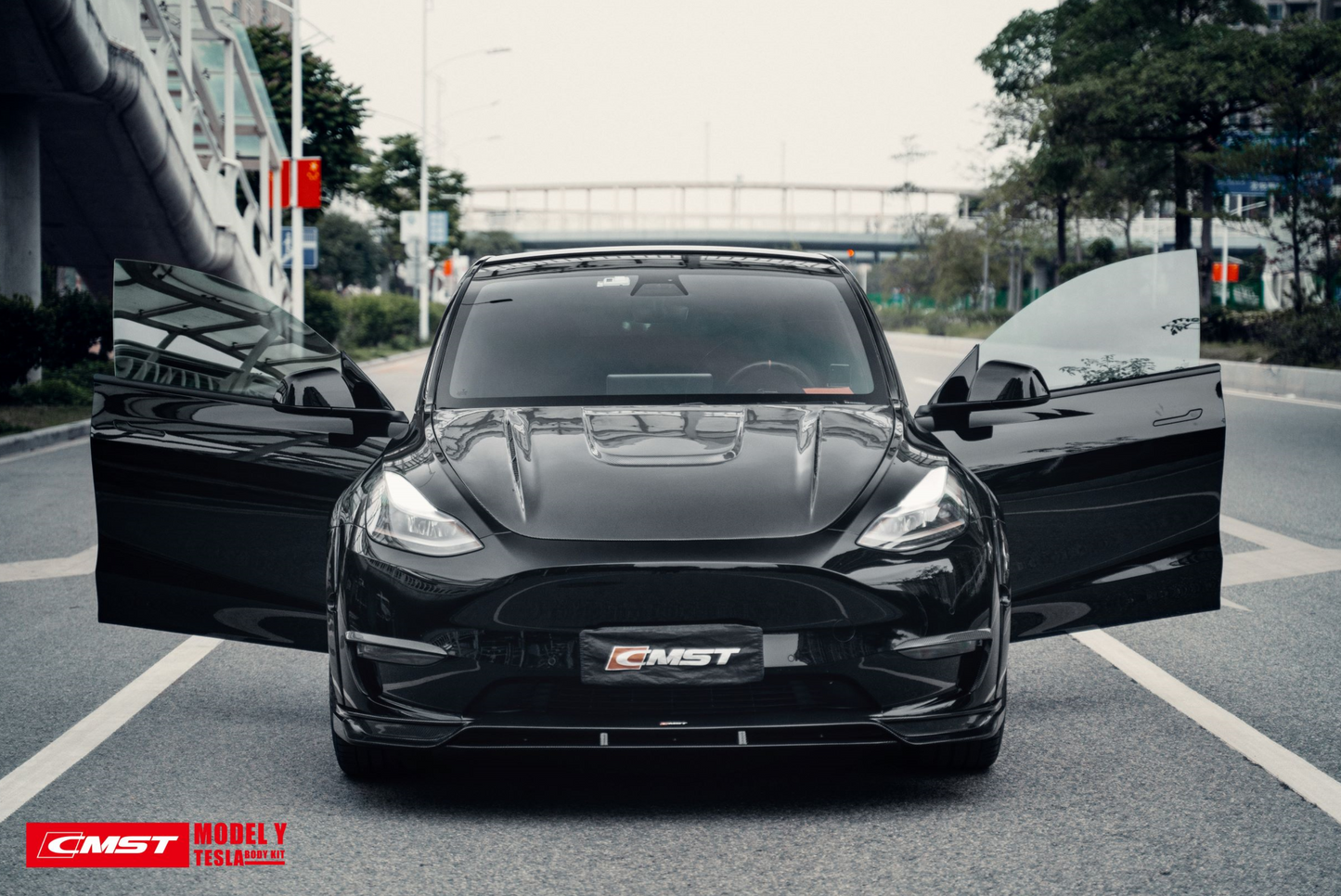CMST Tuning Carbon Fiber Front Lip Ver.2 for Tesla Model Y