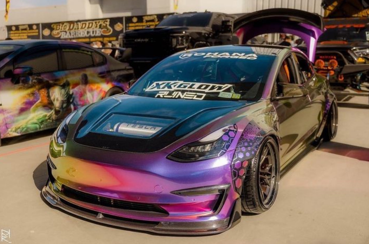 CMST Tuning Carbon Fiber Hood Clearview Glass Transparent for Tesla Model 3