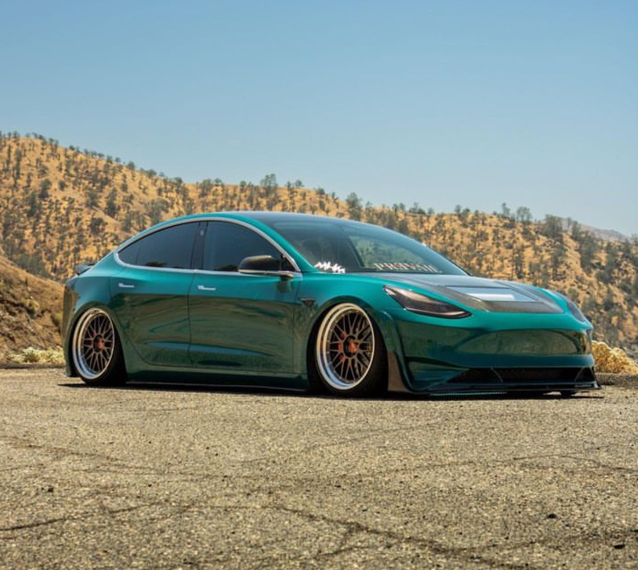 CMST Tuning Carbon Fiber Hood Clearview Glass Transparent for Tesla Model 3