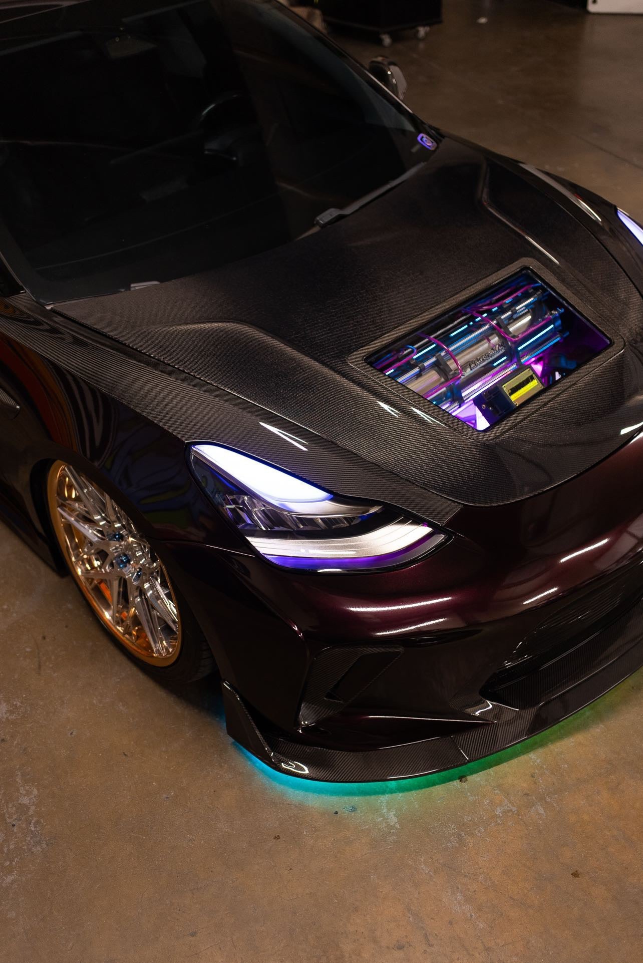 CMST Tuning Carbon Fiber Hood Clearview Glass Transparent for Tesla Model 3