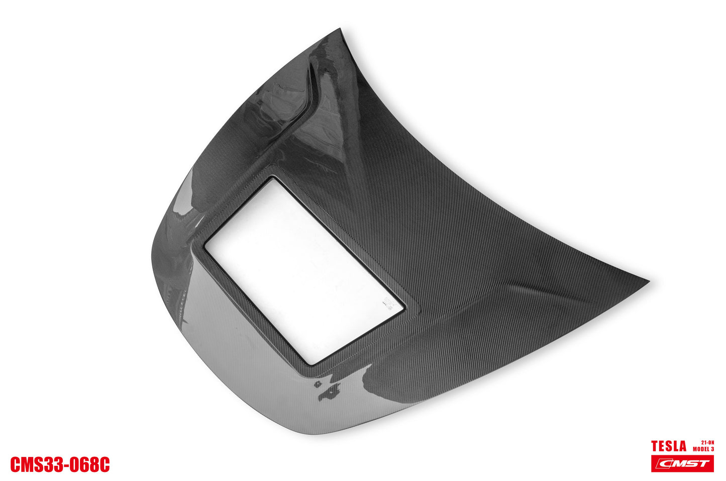 CMST Tuning Carbon Fiber Hood Clearview Glass Transparent for Tesla Model 3