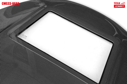 CMST Tuning Carbon Fiber Hood Clearview Glass Transparent for Tesla Model 3