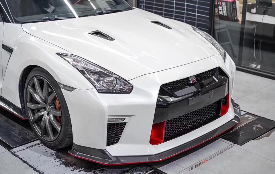 CMST Carbon Fiber Stage 1 Front Bumper & Lip for Nissan GTR GT-R R35 2008-2016 Facelift Conversion