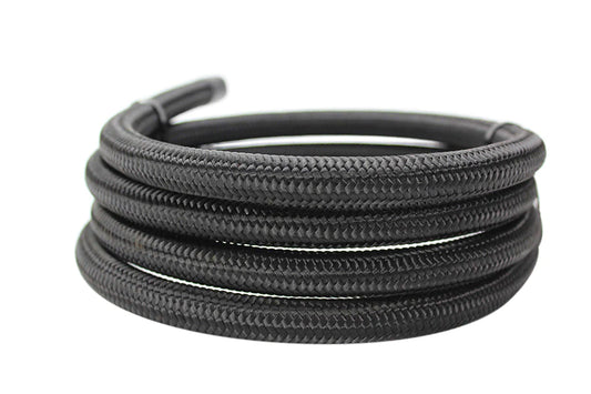 ISR Performance -6AN Braided Black Nylon Hose - (Per Foot) - IS-6AN-BLK