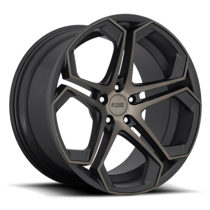 Set of 4: Foose F168 Impala Wheel, 20x10.5 +20 Offset 5x115, Matte Machined Double Dark Tint - F168200590+20