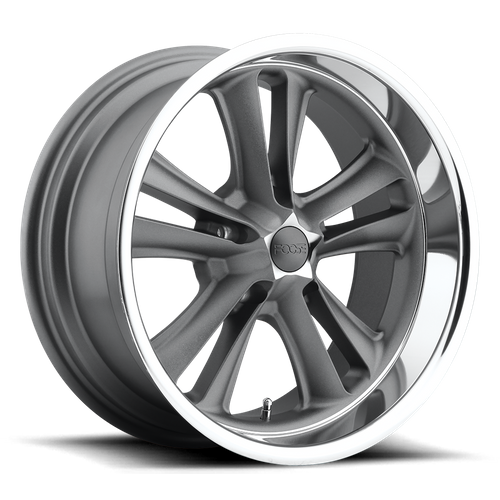 Set of 4: Foose F099 Knuckle Wheel, 17x7.0 +1 Offset 5x114.3, Matte Gun Metal Machined - F09917706540