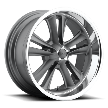 Set of 4: Foose F099 Knuckle Wheel, 17x7.0 +1 Offset 5x114.3, Matte Gun Metal Machined - F09917706540