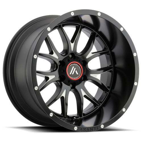 Asanti Ab807 Carbine Wheel, 22x10.0 -18 Offset 8x165.1, Satin Black Milled - AB807-22108018NBM-C-Dub Tech