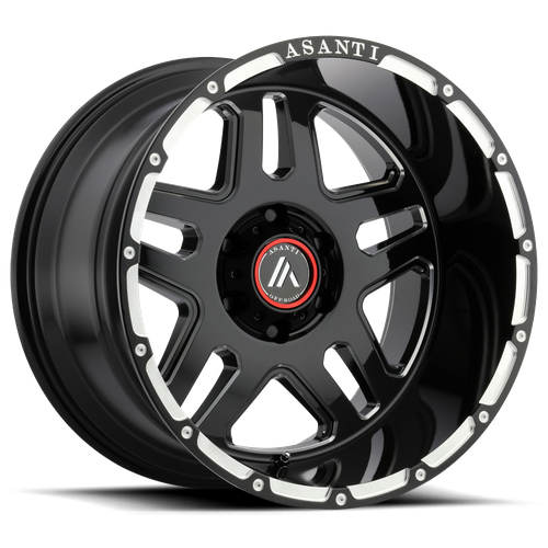 Asanti Ab809 Enforcer Wheel, 17x8.5 +25 Offset 6x114.3, Gloss Black Milled - AB809-17856425GM-C-Dub Tech